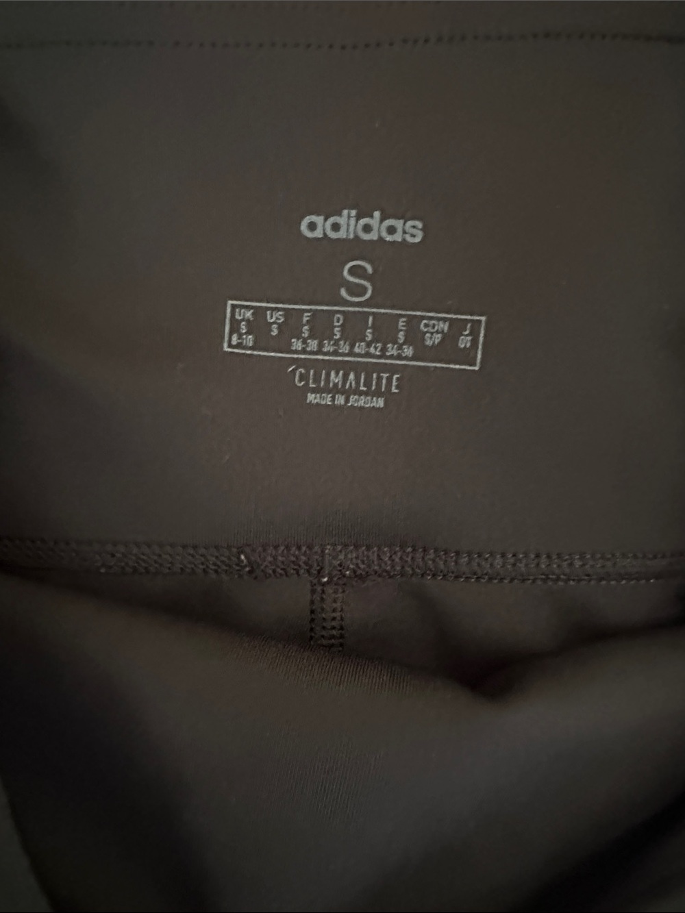 adidas Black Leggings with White Side Stripes - Picture 3 of 3